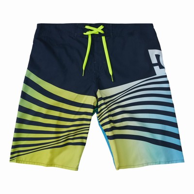 DC Random 21" Boardshorts Men's Navy/Green Shorts Australia BZI-073